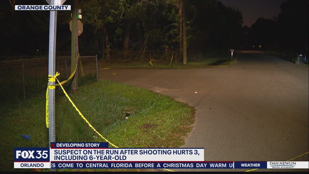 Suspect on the run after shooting hurts 3 people including 6-year-old